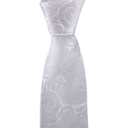 Silver Large Paisley Tie