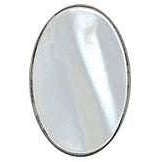 Silver Mother of Pearl Oval Sterling Silver Tie Tacs