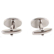 Silver Oval Ruby Cufflinks