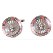 Silver Roulette Wheel Cufflinks