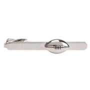 Silver Rugby Ball Tie Clip