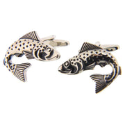 Silver Trout Fish Country Cufflinks