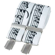 White Classic Music Notes Fashion Brace