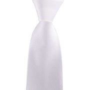 White Diagonal Ribbed Tie
