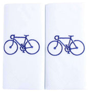 White Embroidered Bicycle Handkerchief