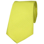 Yellow Herringbone Silk Tie