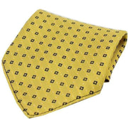 Yellow Neat Pattern Silk Pocket Square