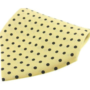 Yellow Polka Dot Silk Pocket Square